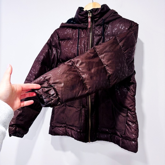 WOOLRICH Brown floral down puffer coat | Warm winter jacket * - Picture 7 of 9